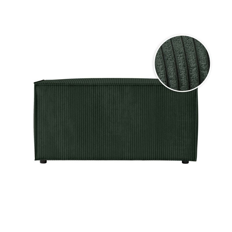 Pouf en velours côtelé - Vert foncé
