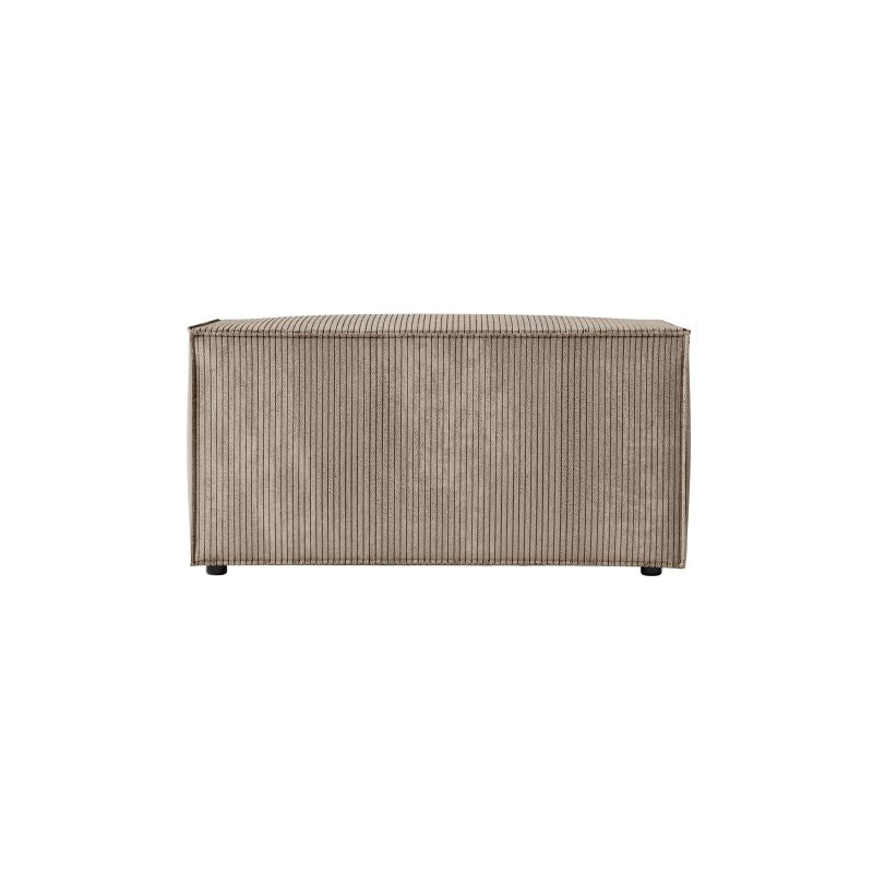 Pouf en velours côtelé - Taupe