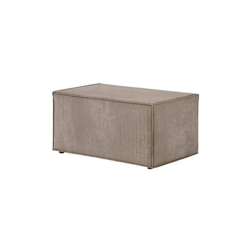 Pouf en velours côtelé - Taupe