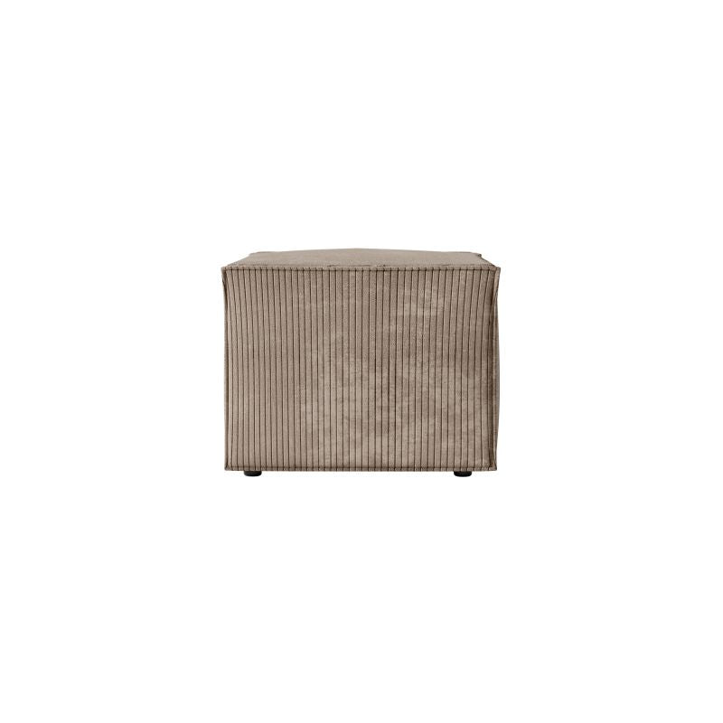 Pouf en velours côtelé - Taupe