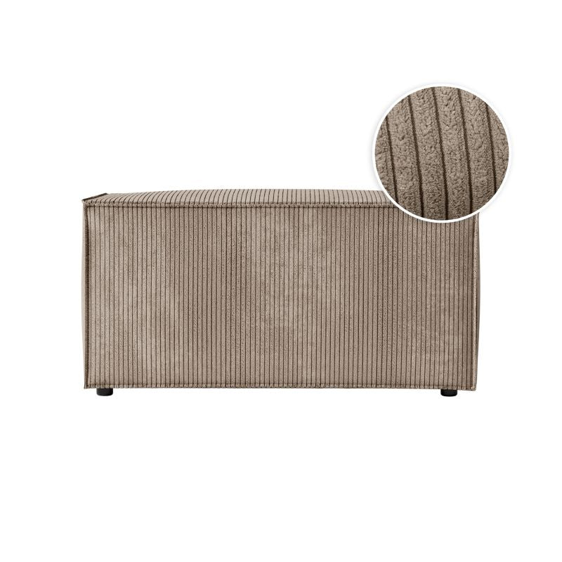 Pouf en velours côtelé - Taupe