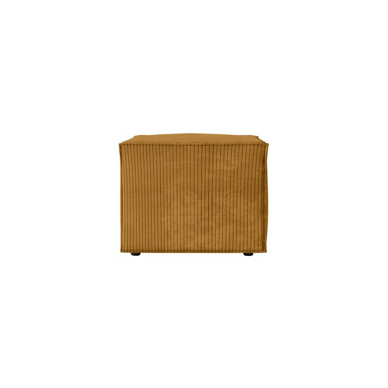 Pouf en velours côtelé - Jaune