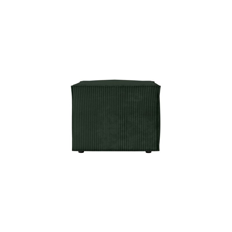 Pouf en velours côtelé - Vert foncé