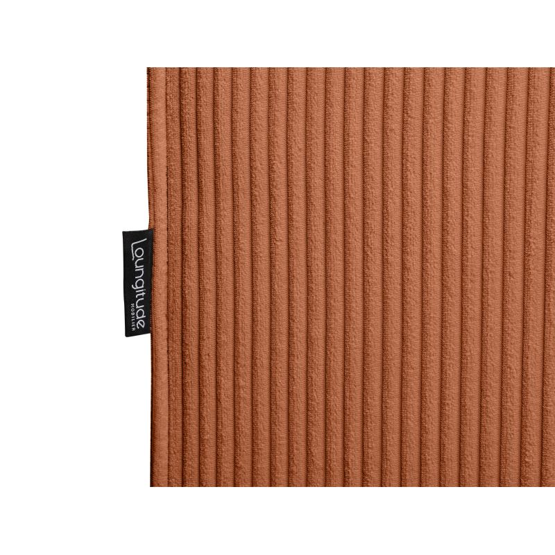 Canapé d'angle convertible réversible avec coffre en velours côtelé - Terracotta
