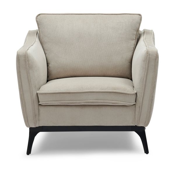Fauteuil Cleo velours côtelé beige