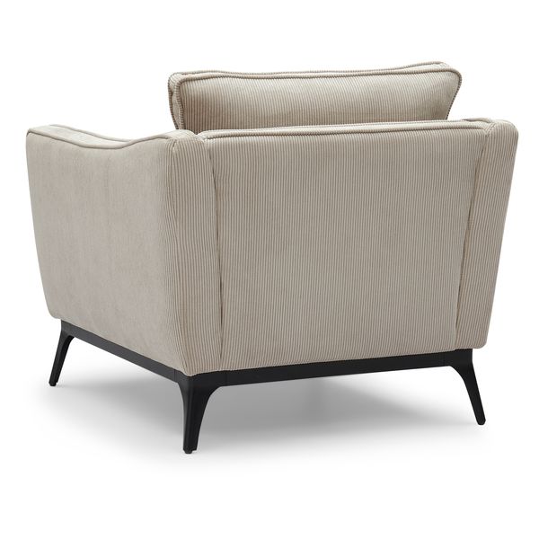 Fauteuil Cleo velours côtelé beige