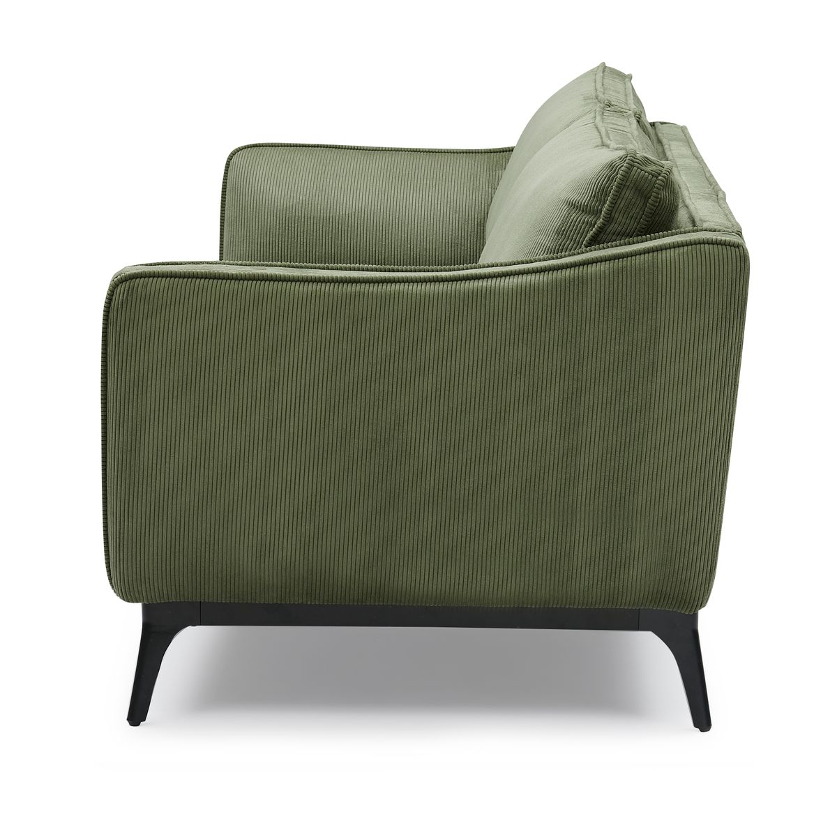 Canapé 3 places velours côtelé vert sapin Cleo