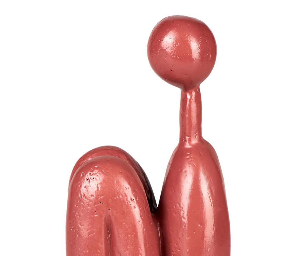 Décoration à poser Contempo terracotta en résine, ajoutant une touche d'élégance moderne à la décoration intérieure.