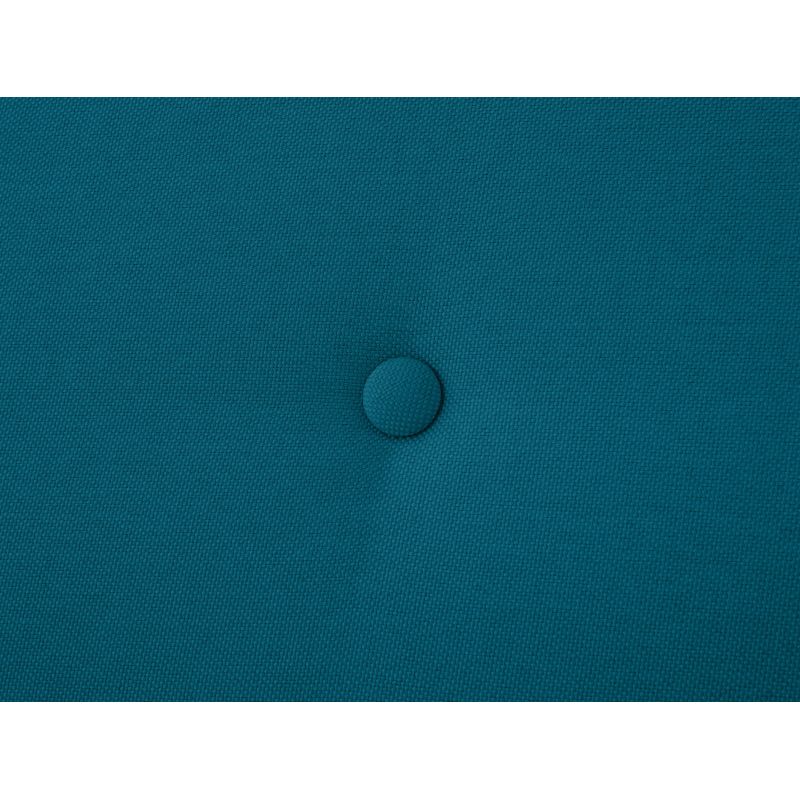 Canapé droit 3 places scandinave convertible en tissu - Bleu pétrole