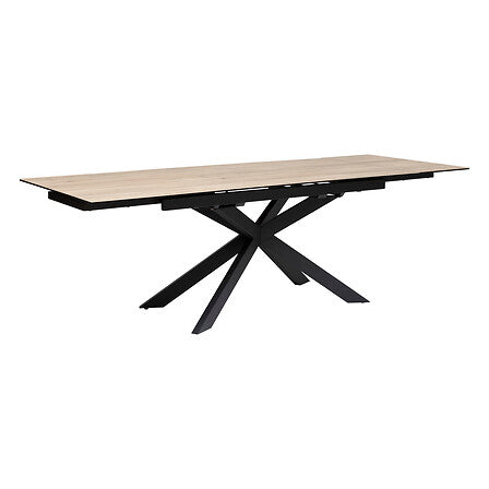 Table céramique extensible Boot effet bois 160-240cm