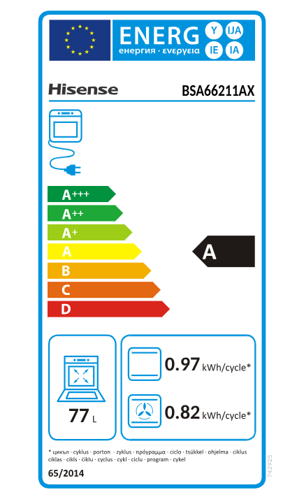 Four hydrolyse - écoclean HISENSE BSA66211AX