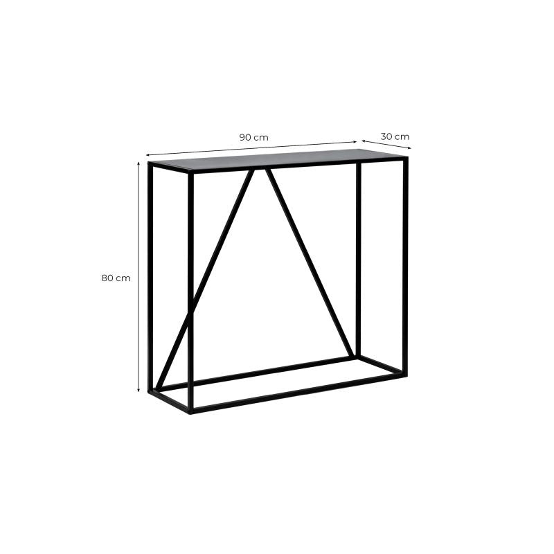 Console en métal noir - Noir
