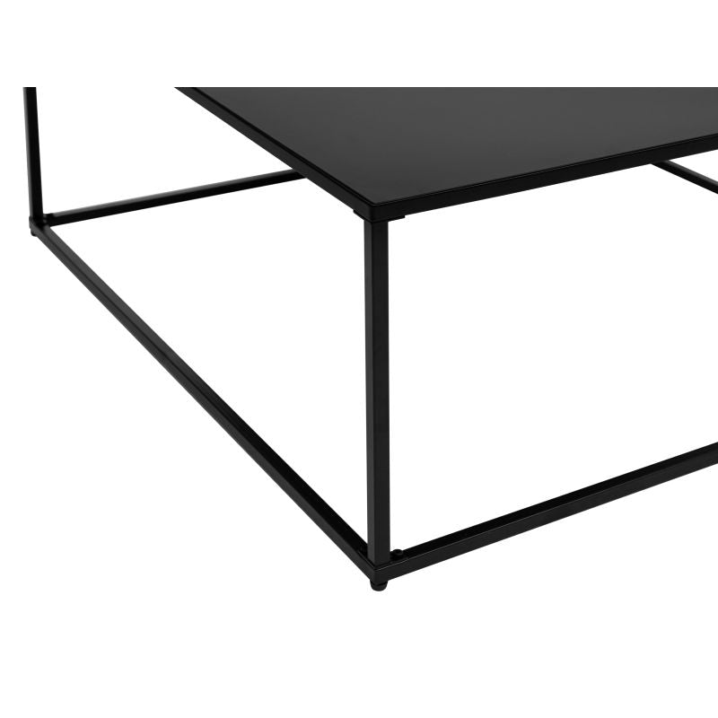 Table basse carrée en métal - Noir