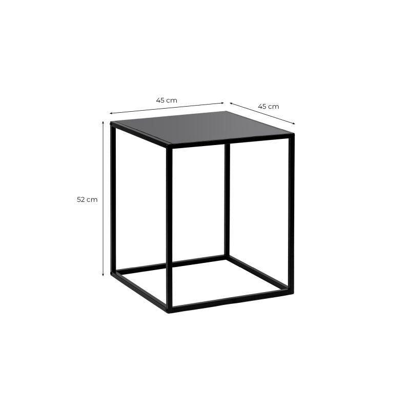 Table d'appoint en métal - Noir