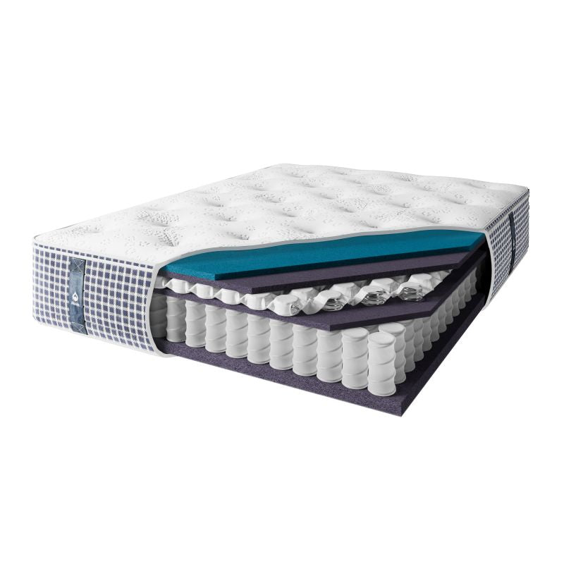 Matelas à mémoire de forme + ressorts ensachés - 33cm d'épaisseur