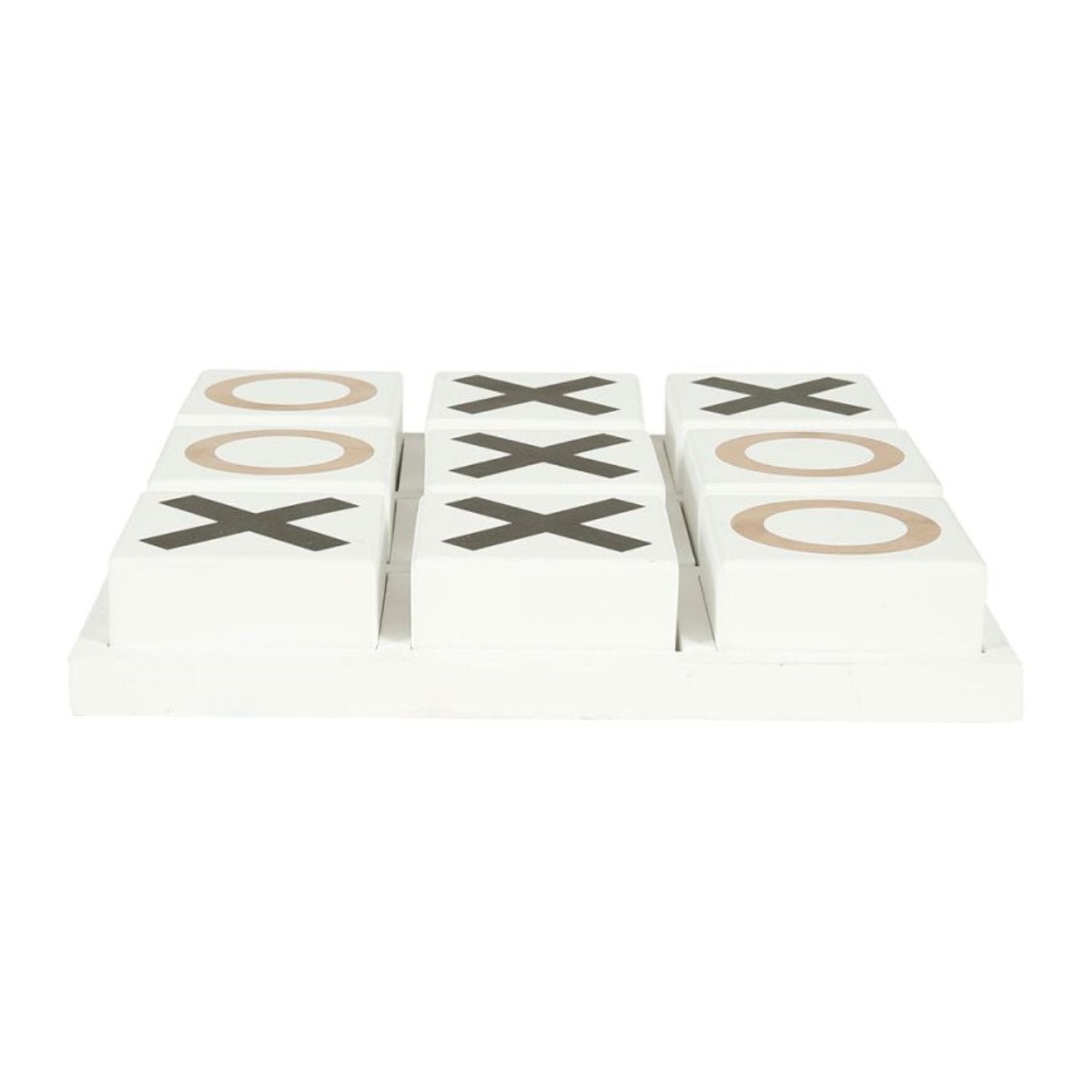 Déco Morpion en bois blanc, ajoutant une touche ludique et originale à la décoration intérieure.