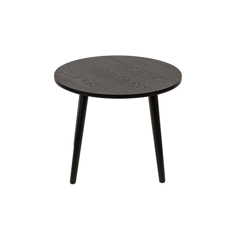 Table basse ronde en bois - Noir