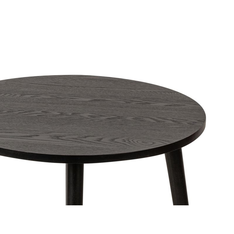 Table basse ronde en bois - Noir