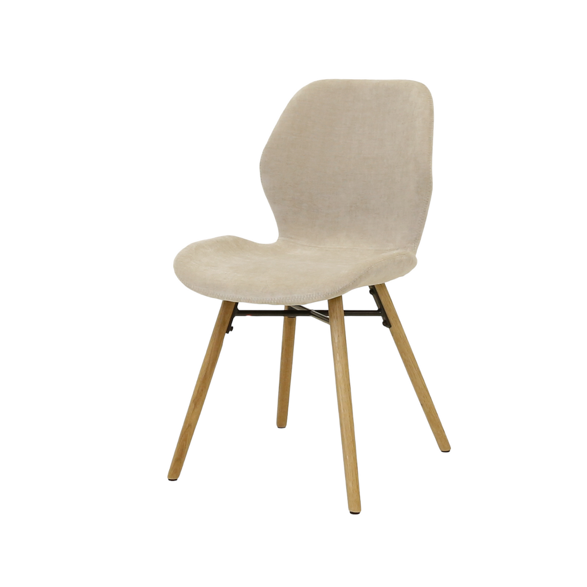 Chaise tissu soft touch sable KERI
