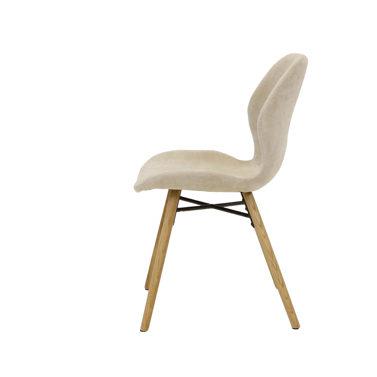 Chaise tissu soft touch sable KERI