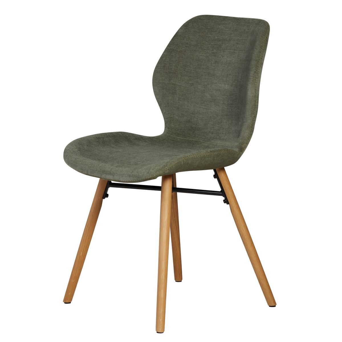 Chaise en tissu soft touch vert bouteille KERI