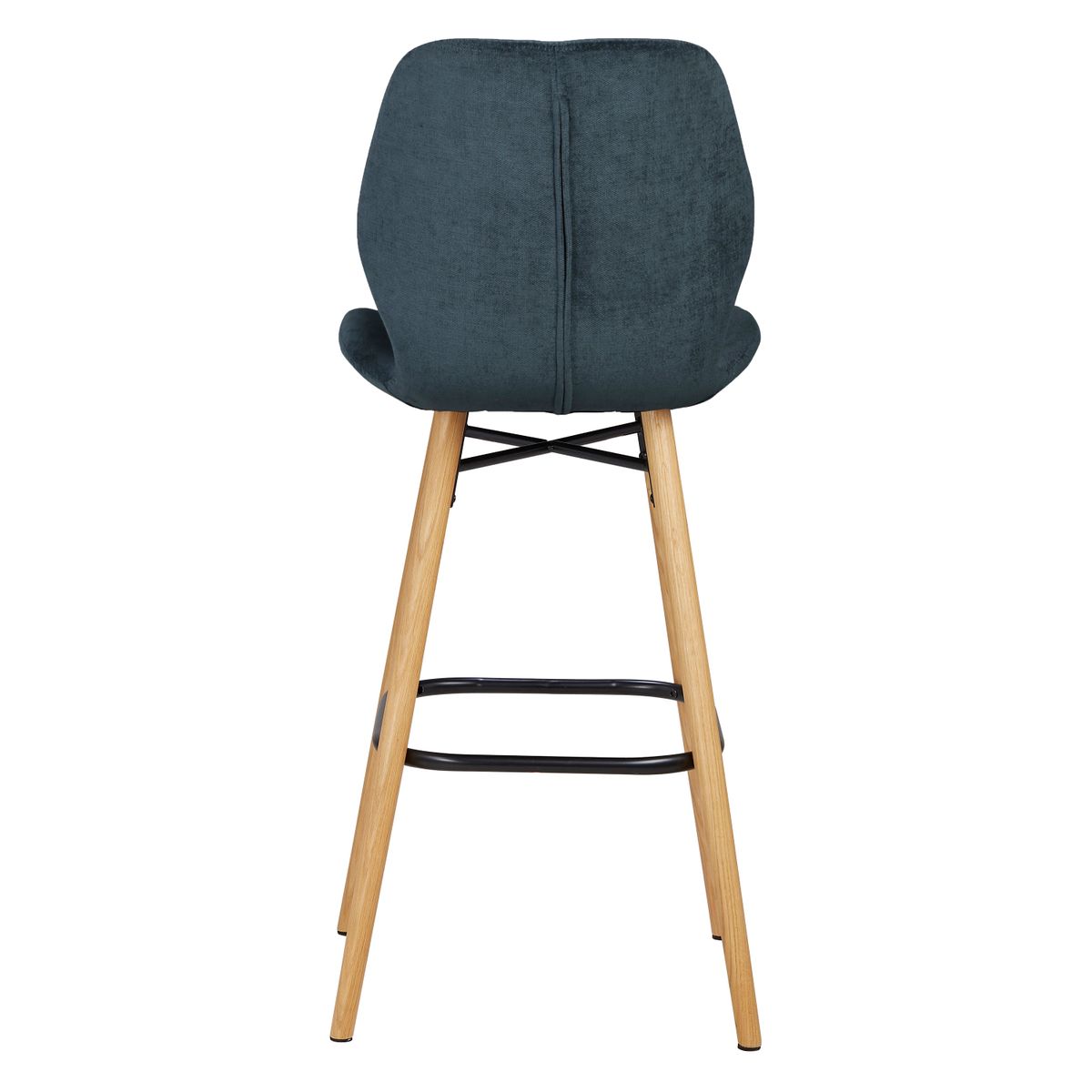 Chaise plan de travail tissu soft touch bleu foncé KERI