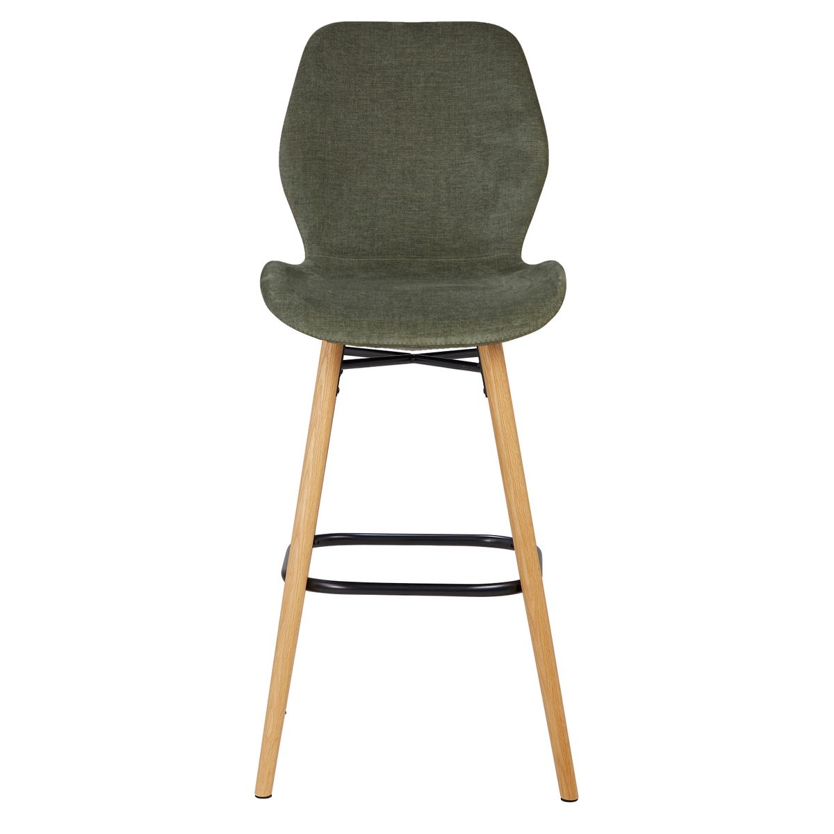 Chaise plan de travail tissu soft touch vert bouteille KERI