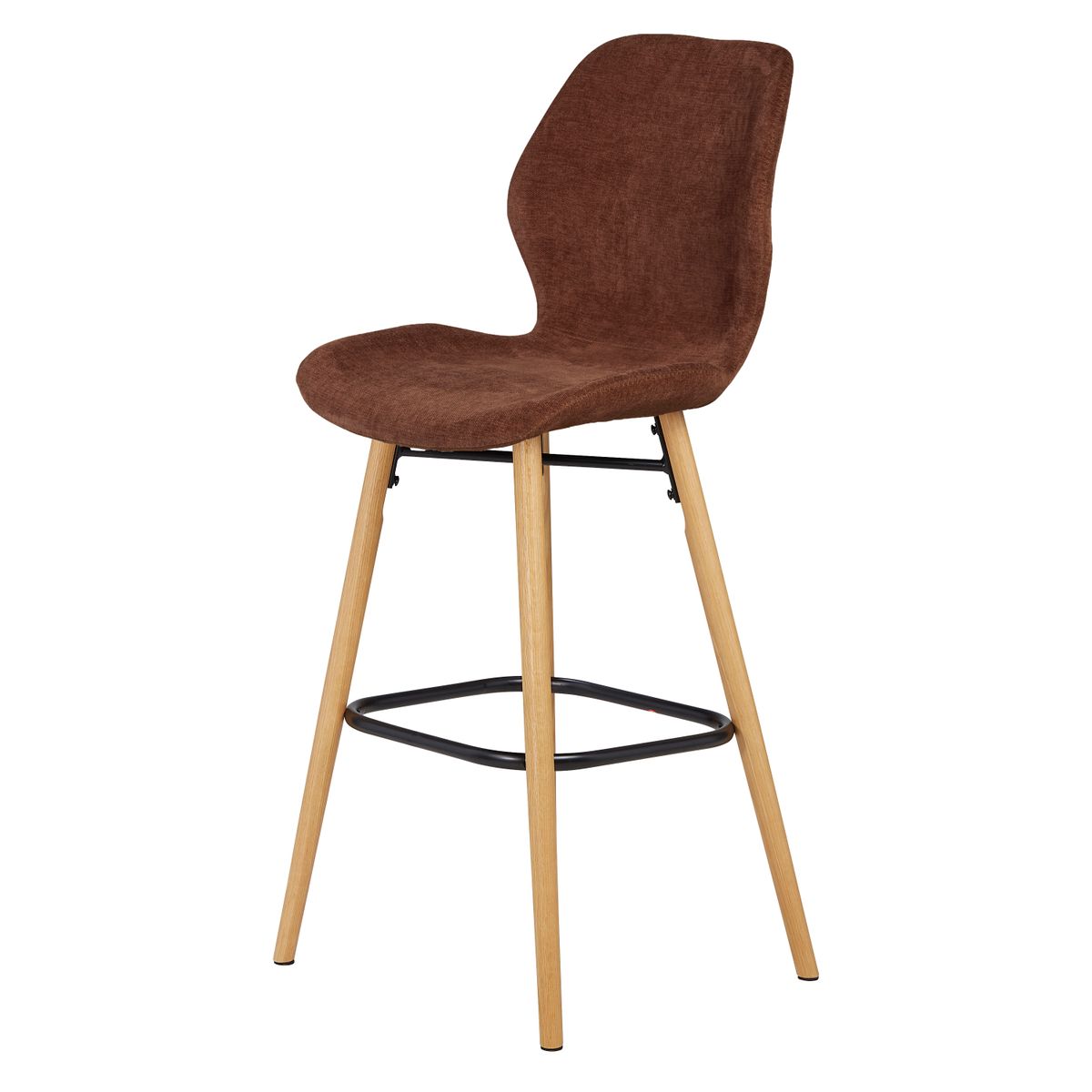 Chaise plan de travail tissu soft touch acajou KERI