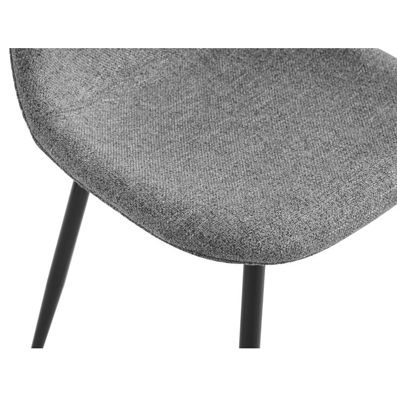 Lot de 4 chaises scandinave en tissu - Gris