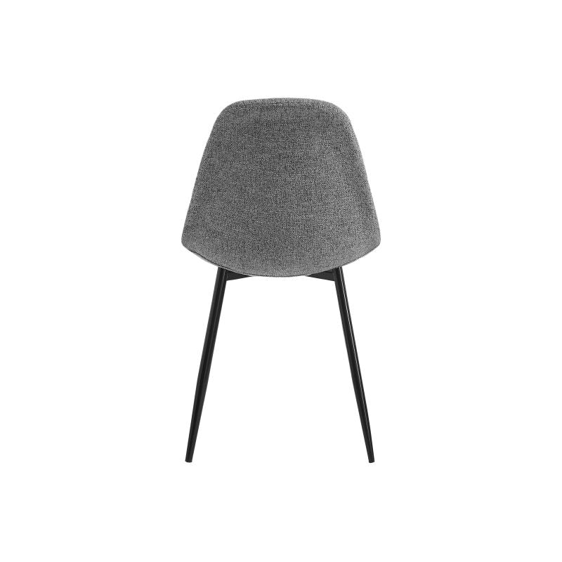 Lot de 4 chaises scandinave en tissu - Gris