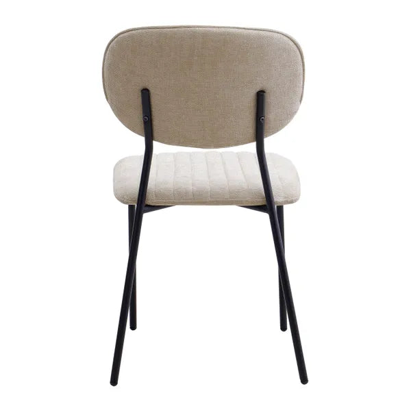Chaise repas tissu beige KOTA