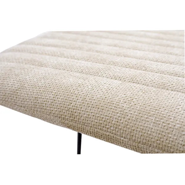 Chaise repas tissu beige KOTA