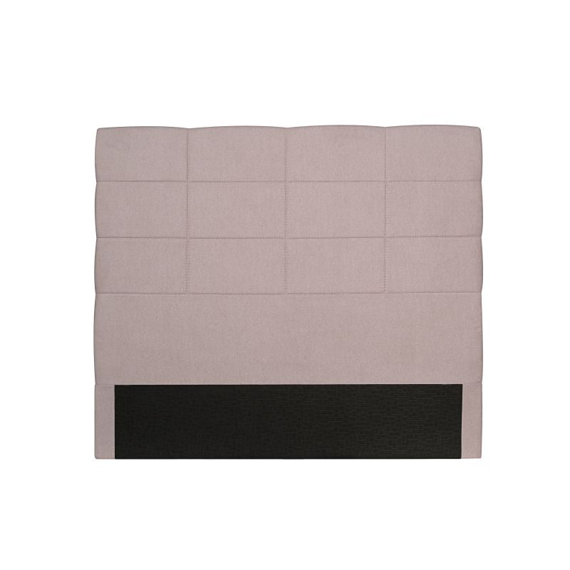 Tête de lit aspect quadrillé en tissu - Vieux rose