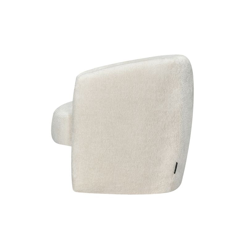 Fauteuil en tissu bouclette - Blanc