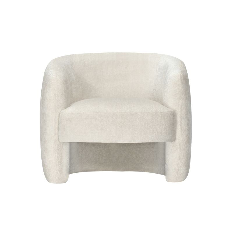 Fauteuil en tissu bouclette - Blanc