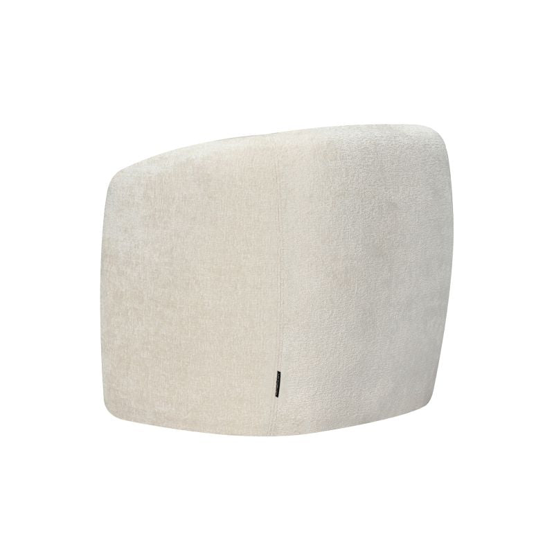 Fauteuil en tissu bouclette - Blanc