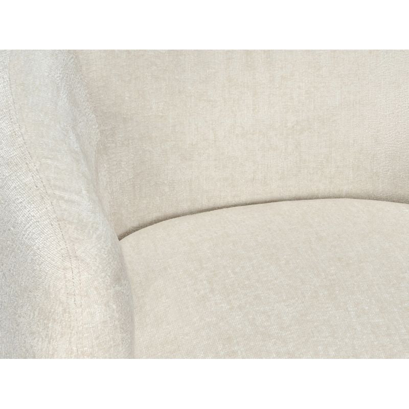 Fauteuil en tissu bouclette - Blanc
