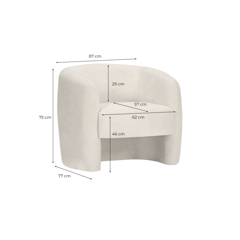 Fauteuil en tissu - Terracotta