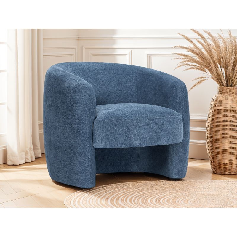 Fauteuil en tissu - Bleu foncé