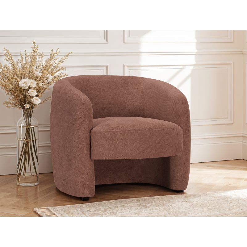 Fauteuil en tissu - Terracotta