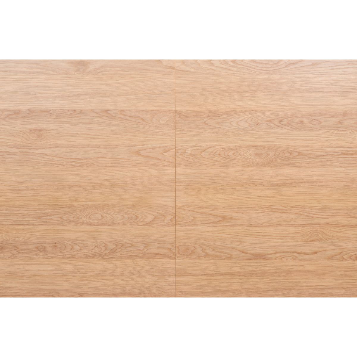 Table repas 180cm en placage chêne avec allonge intégrée 50cm