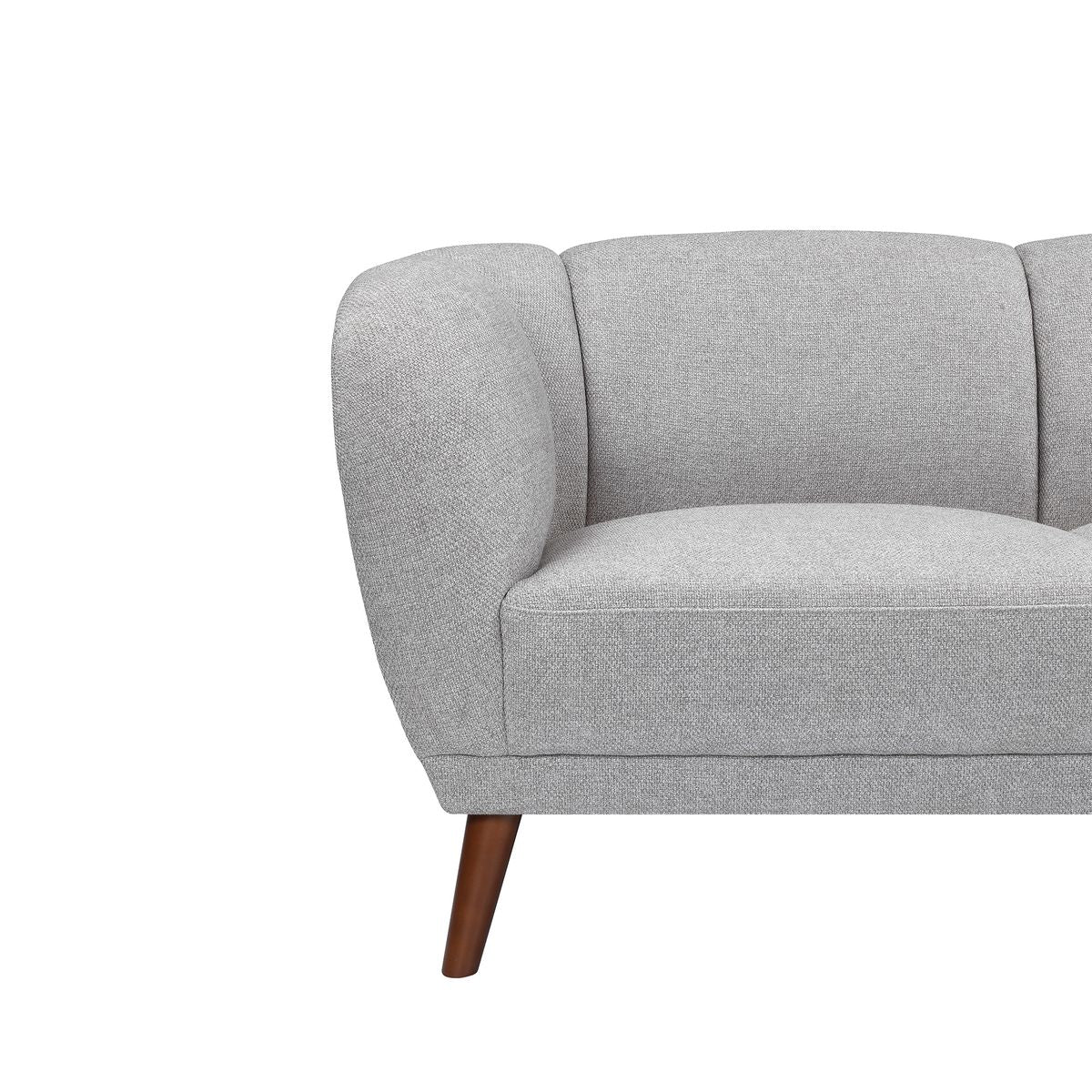 Canapé 2 places tissu gris clair MARLO