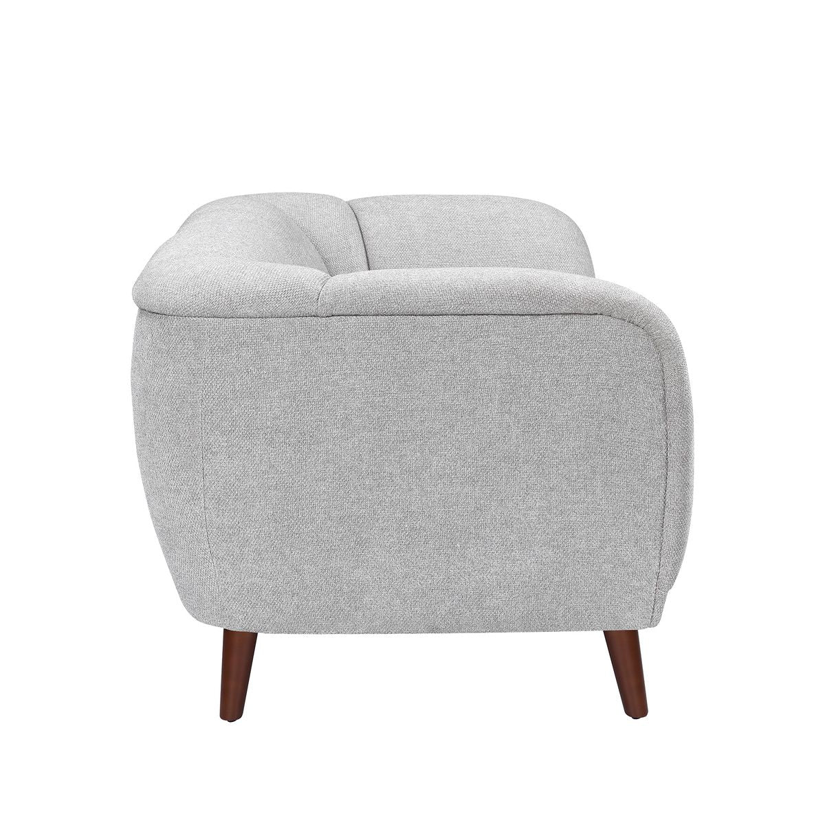 Canapé 2 places tissu gris clair MARLO