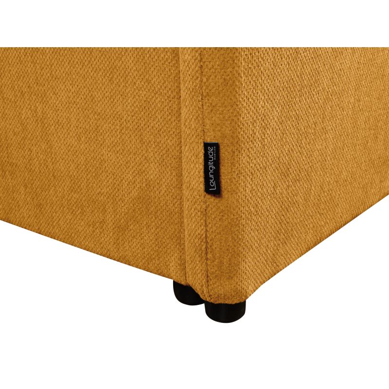 Canapé d'angle réversible convertible en tissu - Jaune
