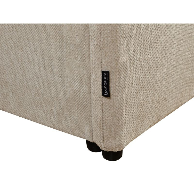 Canapé d'angle réversible convertible en tissu - Beige