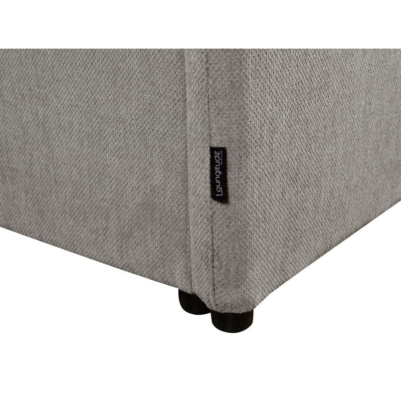 Canapé d'angle réversible convertible en tissu - Gris