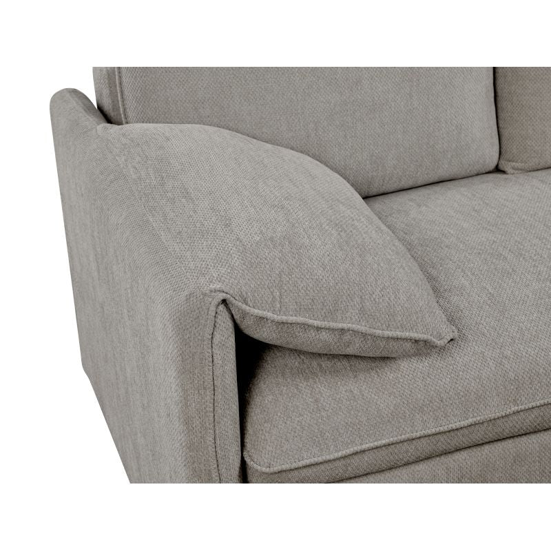 Canapé d'angle réversible convertible en tissu - Gris