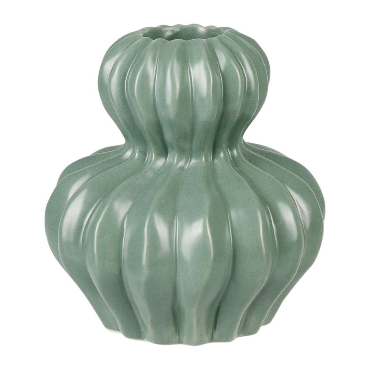 Photophore en céramique vert avec motif Cactus, ajoutant une touche élégante et moderne à la décoration intérieure.