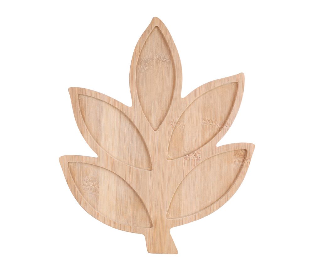 Plateau Apéro Céramique Bambou 'Robin' Vert Marron