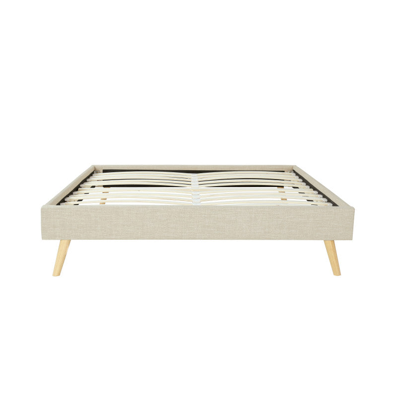 Cadre de lit en tissu - Beige